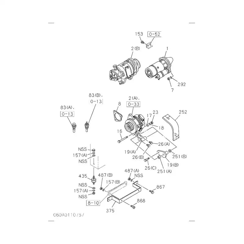 Load image into Gallery viewer, Alternator 1-81200440-2 0-33000-6550 24V For Hitachi Excavator EX200-2 Isuzu Engine 6BD1T from MyMROmarts
