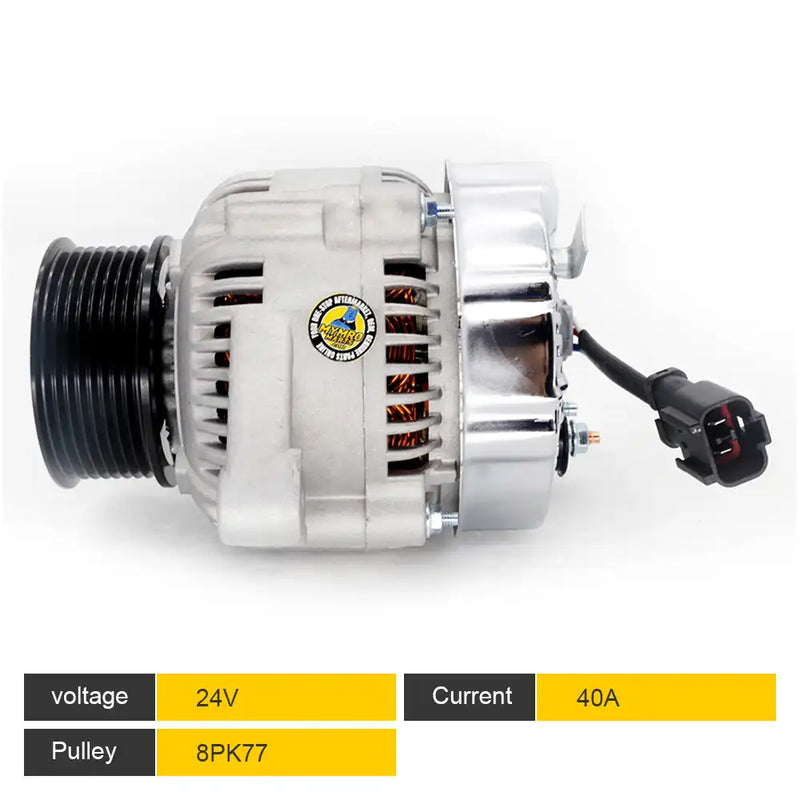 Afbeelding laden in Galerijviewer, Alternator 6008613410 6008613411 6008613420 1012114310 for KOMATSU 6D102 S4D95E-5 for KOMATSU PC200-6 WA200 WA320 - Electrical Parts &gt; Alternator from MyMROmarts
