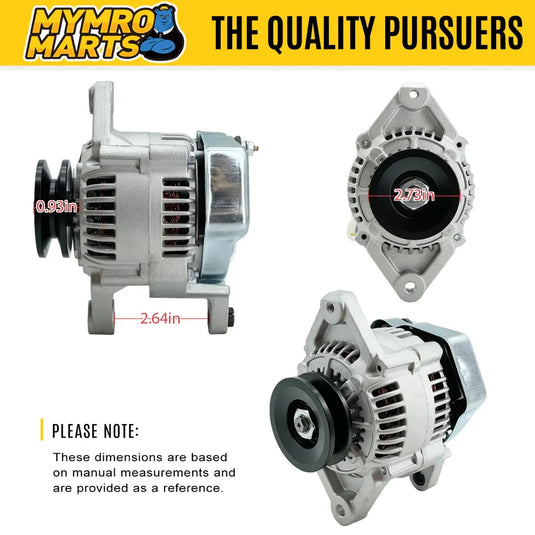 Alternator RE234714 0124110008 for John Deere 5038 5045D 5045E 5050E 5055E 5060E 5065E 5075E 5075EF 5103 5204 5303 5310 5310S 14V 43A from MyMROmarts