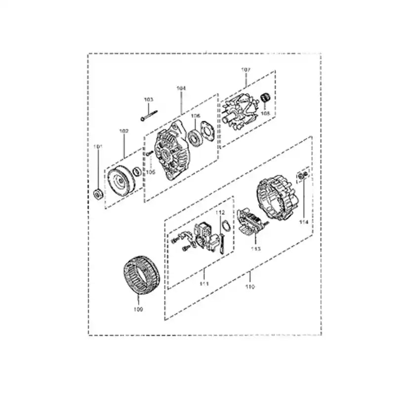 Carica immagine in Galleria Viewer, Alternator XJAF-02236 For Hyundai Excavator R25Z-9A R27Z-9 R28-7 R35-7 R36N-7 from MyMROmarts
