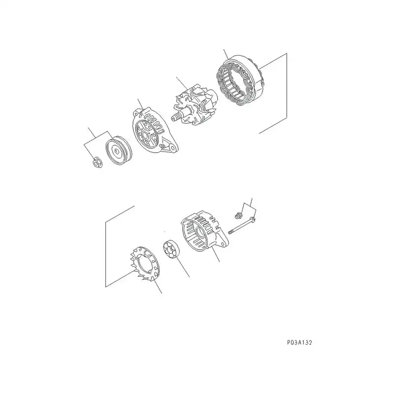 Load image into Gallery viewer, 12V 40A Alternator ym12961277230 for Komatsu 3D82 4D88E S3D84 SK820 SK714 4D94E from MyMROmarts
