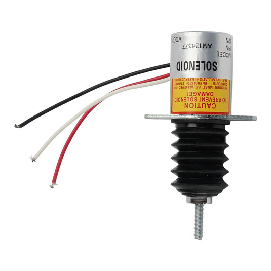 Fuel Shut Off Solenoid AM124377 for John Deere 375 675 675B 3375 4475 4475 6675 7775 655 755 756 855 856 955 F935 from MyMROmarts