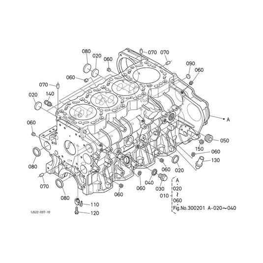 Bare Cylinder Block 1G410-01027 1G410-01024 for Kubota Engine V6108 - Engine Parts > Engine Block > Cylinder Block from MyMROmarts