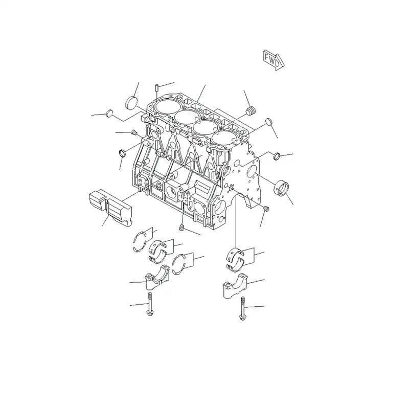 Load image into Gallery viewer, Bare Cylinder Block YM729906-01560 for Komatsu Engine 4D94LE-2 Linde Forklift H30D-04 351-04 - Engine Parts &gt; Engine Block &gt; Cylinder Block from MyMROmarts
