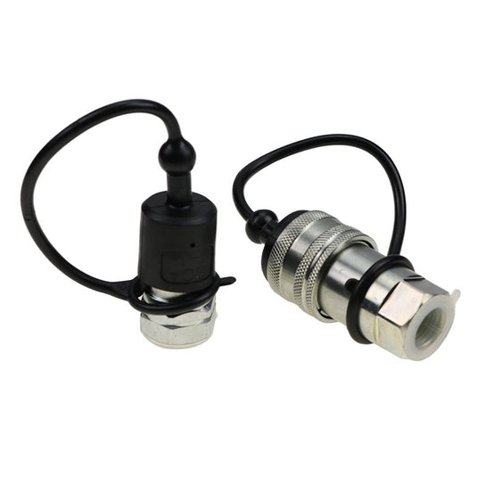 Hydraulic Quick Connect Coupler Poppet Valve Pioneer For Bobcat Caterpillar Kubota CASE JCB Thomas Gehl Volvo ASV 1/2 NPT Thread 1/2 Ag - Hydraulic Parts > Hydraulic Coupler from MyMROmarts