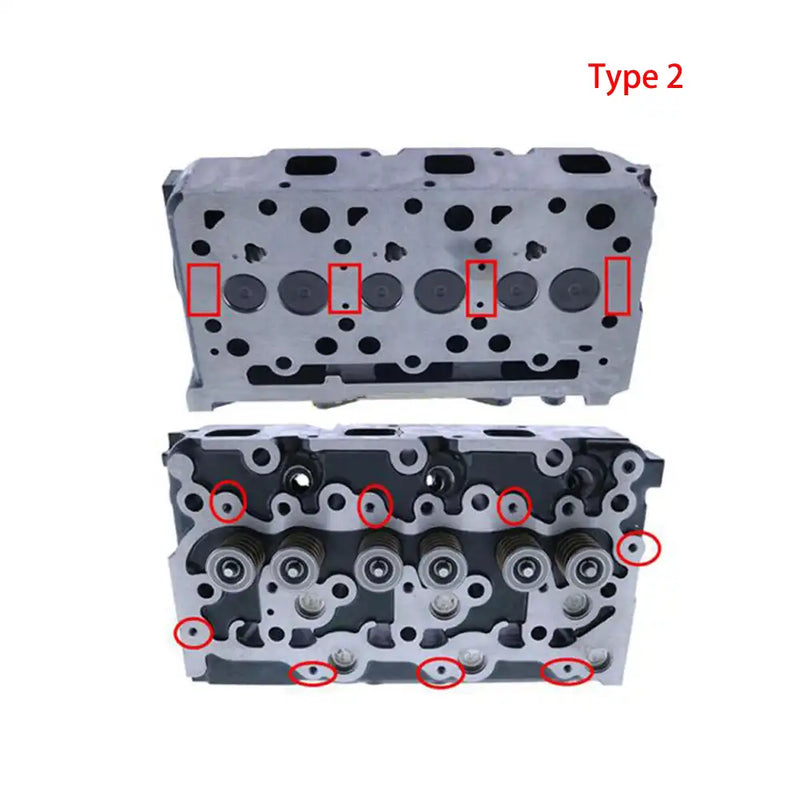 Load image into Gallery viewer, Complete Cylinder Head 16487-03040 1648703040 for Kubota D1703 Engine L2501D L3240DT L3400DT L3540HSTC Bobcat 325C 238 325D - Engine Parts &gt; Engine Block &gt; Cylinder Head from  My Store
