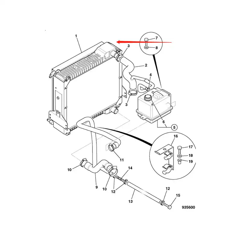 Load image into Gallery viewer, Cooler Assembly 128/14326 for JCB SD40 SD80 PD80 PD55 SD70-LSD S55 PD70-LSD PD70-MAXTRAC from MyMROmarts

