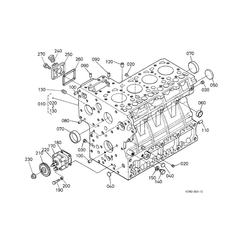 Load image into Gallery viewer, Cylinder Block 1G799-01012 for Kubota Engine V2203 Tractor L4300DT L4300F L4400DT L4400F L4400H - Engine Parts &gt; Engine Block &gt; Cylinder Block from MyMROmarts
