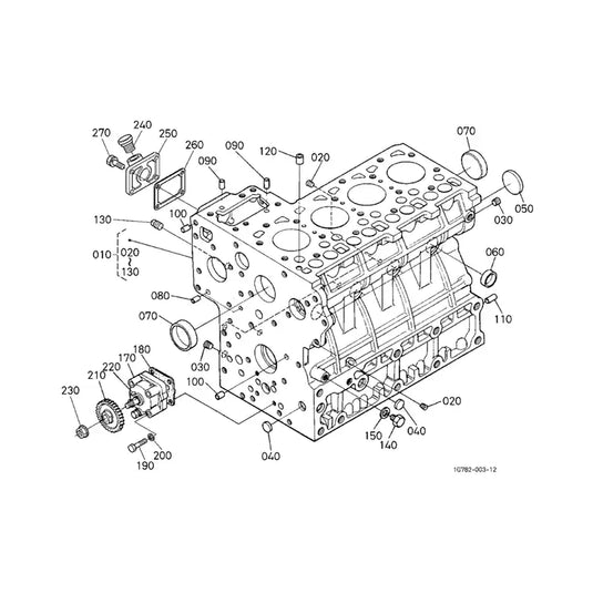 Cylinder Block 1G799-01012 for Kubota Engine V2203 Tractor L4300DT L4300F L4400DT L4400F L4400H - Engine Parts > Engine Block > Cylinder Block from MyMROmarts