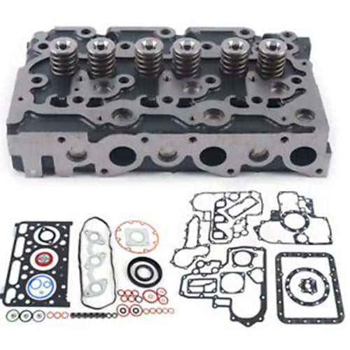 Cylinder Head + Full Gasket Kit for Kubota D1503 Engine KX91-3 U35 R420 L2900 L3000 Excavator - Engine Maintenance Parts > Cylinder Head Gasket from MyMROmarts