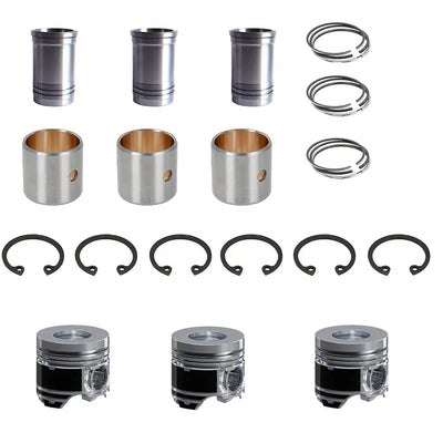 Cylinder Liner Kit Engine Four Matching For Hitachi Excavator EX22 EX25 Isuzu Engine 3KR1 - Engine Parts > Crankshafts & Connecting Rod Components > Piston from MyMROmarts