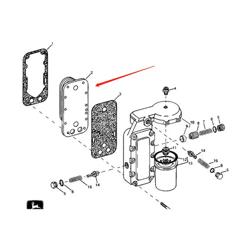 Engine Oil Cooler RE36367 for John Deere 644G 750C 792DLC 892 770B from MyMROmarts