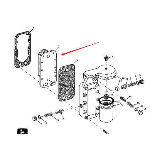 Engine Oil Cooler RE36367 for John Deere 644G 750C 792DLC 892 770B from MyMROmarts