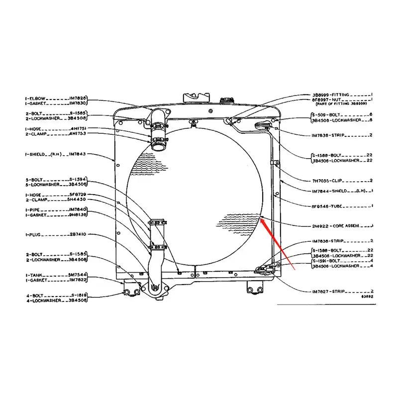 0922 Radiator Engine Radiator 2M0922 for Caterpillar CAT Motor Grader 12E 120 120B W ...