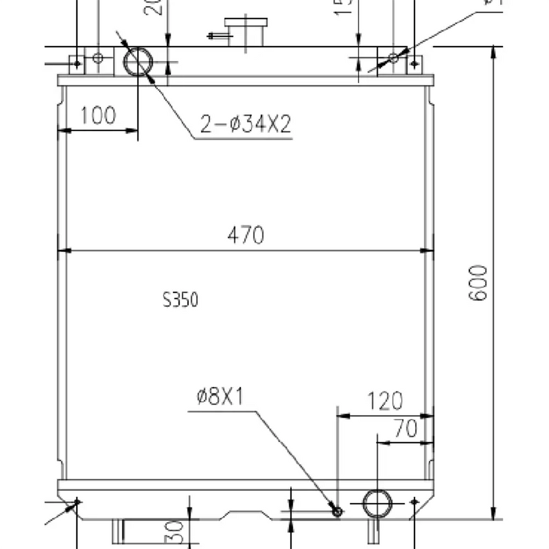 Indlæs billede i Gallery Viewer, Engine Radiator Assy RD538-42300 for Kubota KX161-3S KX161-3ST KX161-3SCA KX161-3STCA U45-3S Excavator from MyMROmarts
