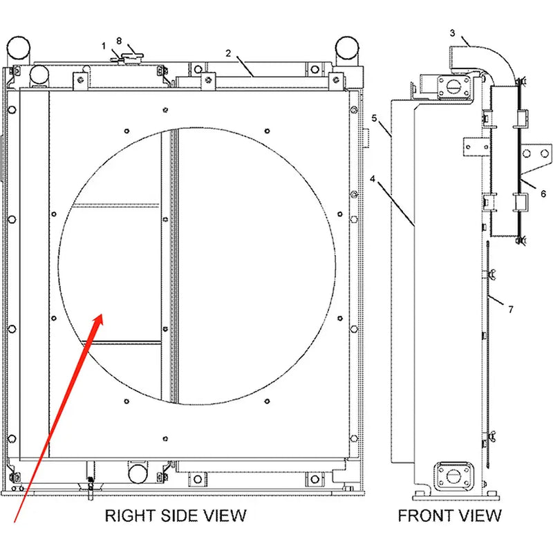 Load image into Gallery viewer, Engine Radiator Core Assy 2364430 for Caterpillar CAT E320C from MyMROmarts
