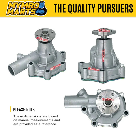 Engine Water pump 1273085C91 compatible with Case IH Tractor 234 235 244 245 254 255 1120 1130 w/ Mitsubisihi Engines - Engine Parts > Cooling System > Engine Water Pump from MyMROmarts