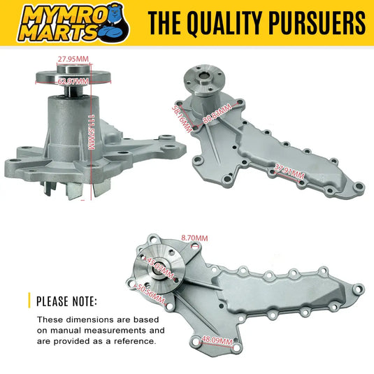 Engine Water Pump 1A021-73030 1A021-73036 for Kubota L2050DT L2250DT L225DT L2350DT L2500DT L2501 L260 L2850DT L3200DT L3301DT L3400DT L3430DT L35 L3800DT L3901DT L3940DT-3 L4310DT L4330DT L4400DT L5030GST M4700 M5400 M5700 MX5000DT MX5100DT - Engine Parts > Cooling System > Engine Water Pump from MyMROmarts