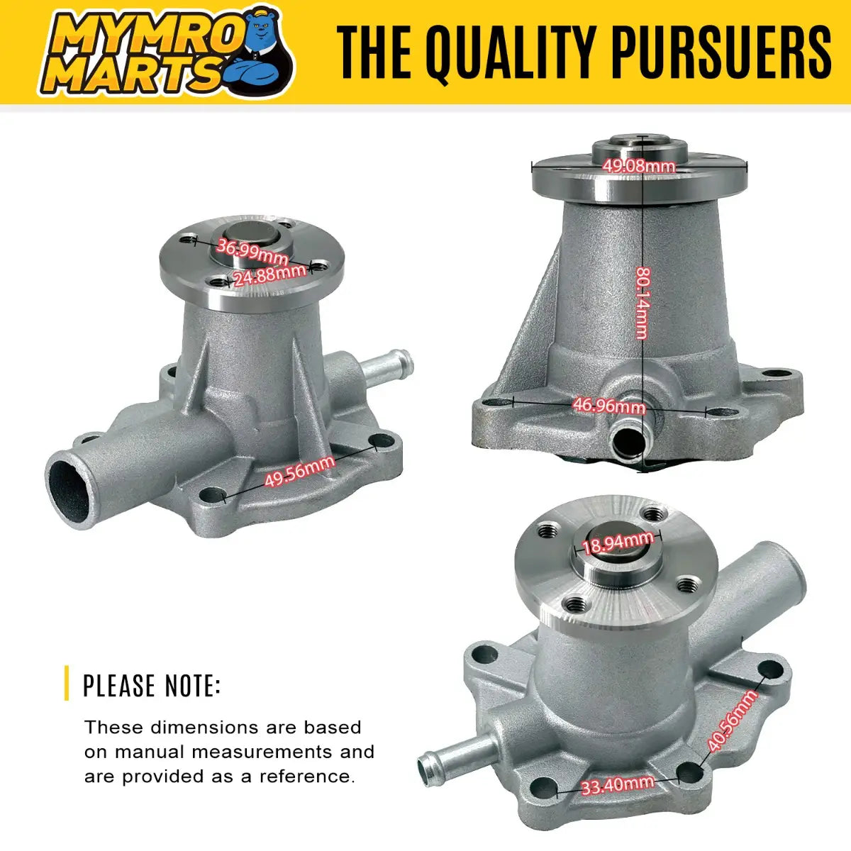 Engine Water Pump 1G820-73037 for Kubota Excavator U10-5 U17 K008-5 KX41-3 KH-007H Engine D722 D902