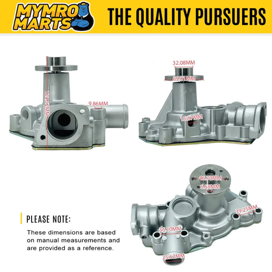 Engine Water Pump 8972541481 fit Doosan Solar 030 035 Hitachi ZX55UR ZAX55 CX75 Kobelco SK75 Kohashi KS35 Komatsu PC35 Excavators Isuzu 3LD1 4LE1 4LE2 Engines - Engine Parts > Cooling System > Engine Water Pump from MyMROmarts