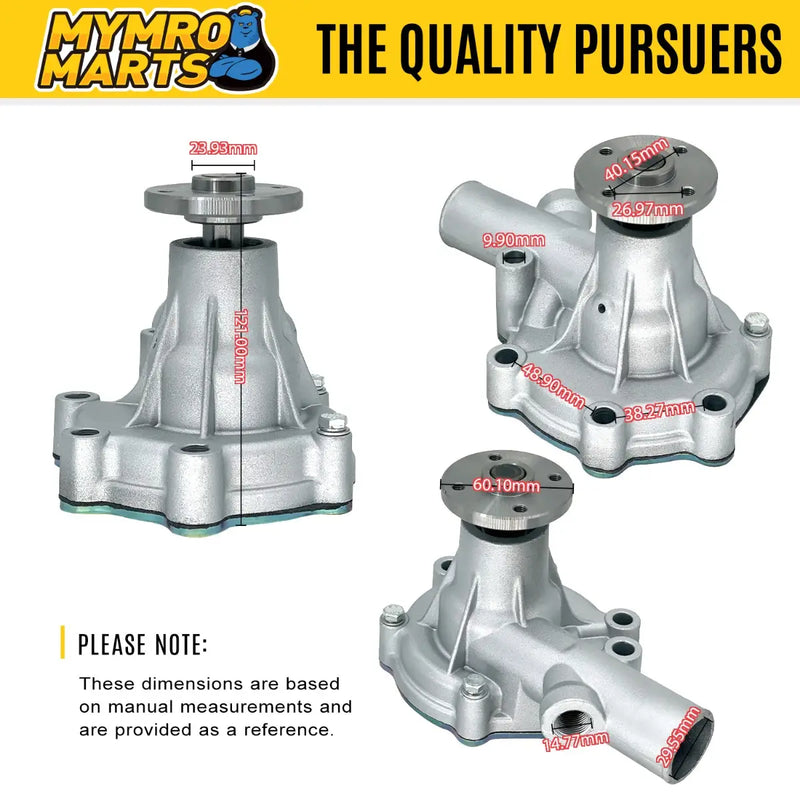 Load image into Gallery viewer, Engine Water Pump MM409302 for Mitsubishi Tractor Mt180 Mt210 Mt2300 Satoh S470 S2320 S2340 Farmtrac 300Dtc 360Dtc Iseki Tx1300 Tx1500 Tu120 Tu130 Tu1600 Case Ih 234 235 244 245 254 255 1130 - Engine Parts &gt; Cooling System &gt; Engine Water Pump from MyMROmarts
