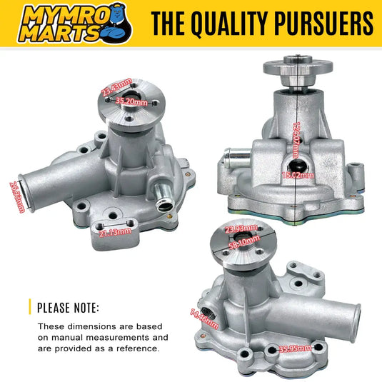 Engine Water Pump With Gasket 145017730 U45017952 154-1816 1541816 SBA145017721 Compatible With New ford New Holland Compact Tractor Tc25 Tc29 Tc30 Tc33 Tc34Da Skid Steer Loader L160 Ls160 Lx565 Lx665 - Engine Parts > Cooling System > Engine Water Pump from MyMROmarts