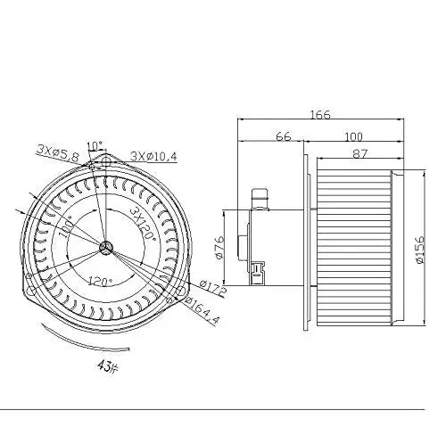 Fan Blower Motor 116340-5632 for Hitachi ZAX120 ZAX200 Excavator 24V from MyMROmarts