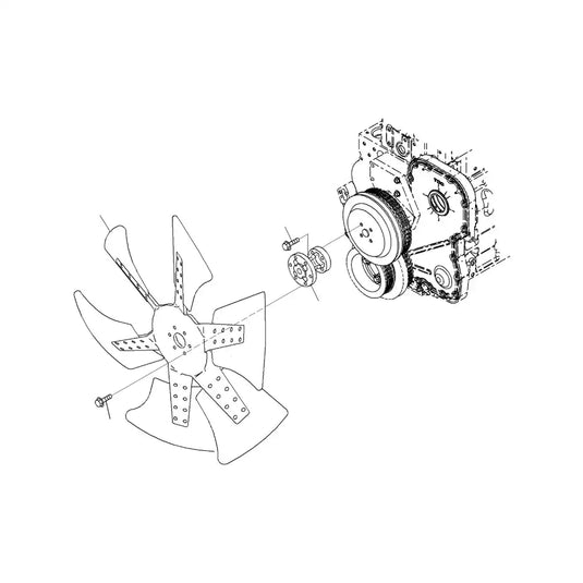 Fan Spacer 6743-61-3810 20Y-01-28110 For Komatsu Engine 6D114 Excavator PC300-7 - Engine Parts > Other Engine Parts from MyMROmarts