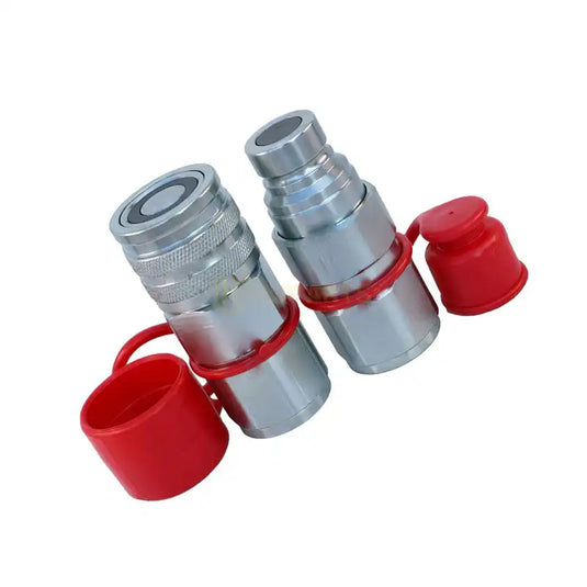3/4 SAE Thread 1/2 body Flat Face Quick Connect Coupler Set for Bobcat Skid Steer Caterpillar John Deere CASE Volvo Gehl Kubota from MyMROmarts