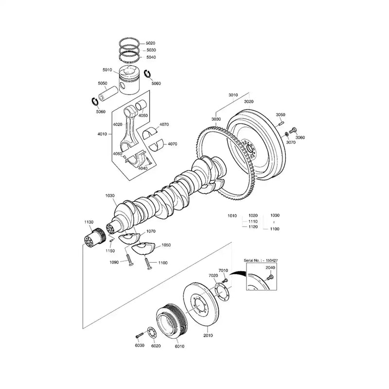 Cargue la imagen en el visor de la galería, Flywheel Gear Ring 65.02310-0011B for Doosan Daewoo Komatsu Excavator SOLAR 280LC-III 330-III 330LC-V 400LC-V - Engine Parts &gt; Crankshafts &amp; Connecting Rod Components &gt; Flywheel &amp; Ring from MyMROmarts
