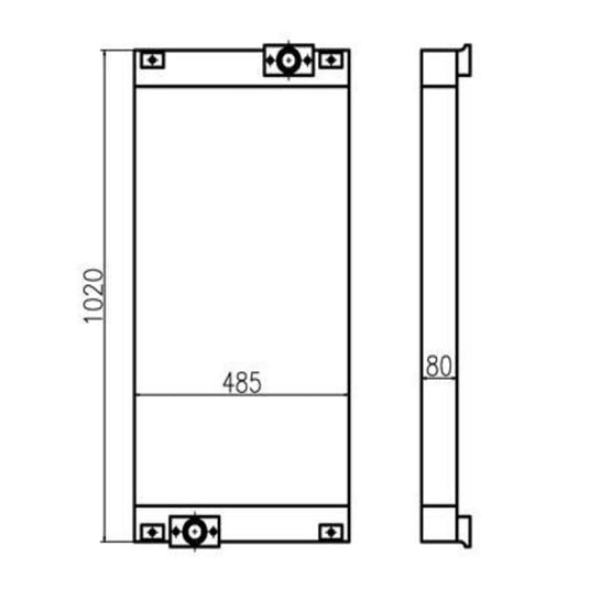 Hydraulic Oil Cooler LN001800 for Case Excavator CX225SR CX210B CX210BLR CX210BNLC - Engine Parts > Cooling System > Oil Cooler from MyMROmarts
