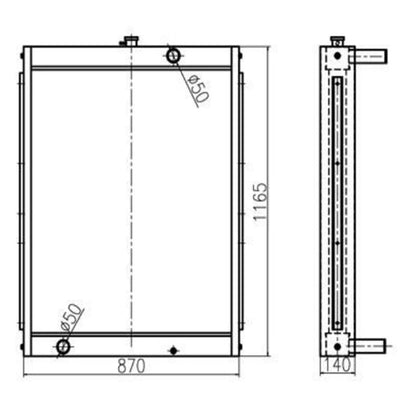 Water Tank Engine Radiator Core  ASSY for Daewoo Excavator DH258-5 - Engine Parts > Cooling System > Engine Radiator from MyMROmarts