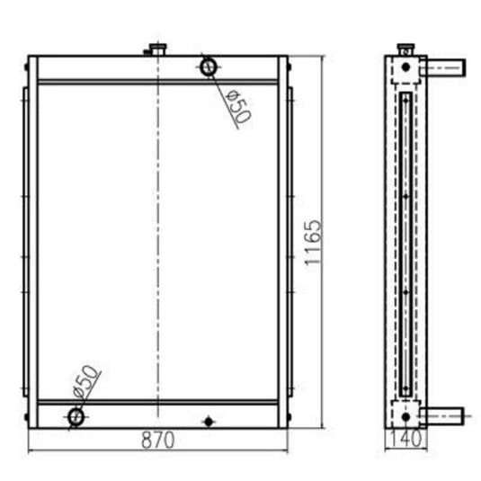 Water Tank Engine Radiator Core  ASSY for Daewoo Excavator DH258-5 - Engine Parts > Cooling System > Engine Radiator from MyMROmarts