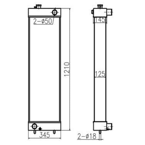 Water Tank Engine Radiator Core  ASSY for Daewoo Excavator DX520 - Engine Parts > Cooling System > Engine Radiator from MyMROmarts