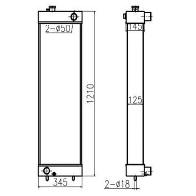 Water Tank Engine Radiator Core  ASSY for Daewoo Excavator DX520 - Engine Parts > Cooling System > Engine Radiator from MyMROmarts