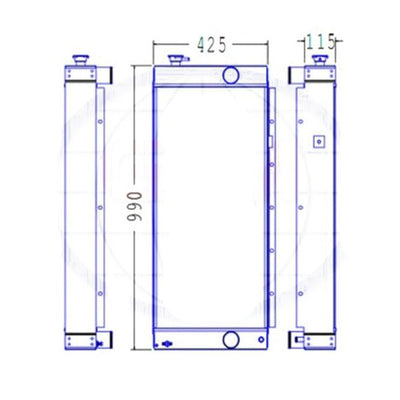 Water Tank Engine Radiator Core Assembly For JCB Excavator JS175 - Engine Parts > Cooling System > Engine Radiator from MyMROmarts