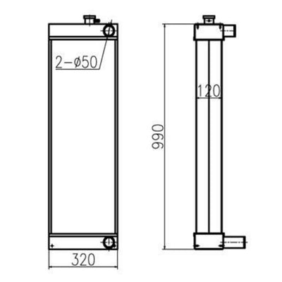Water Tank Engine Radiator Core ASS'Y For JCB Excavator JS225 JS235 JS240LC - Engine Parts > Cooling System > Engine Radiator from MyMROmarts