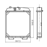 Water Tank Engine Radiator Core ASS'Y For Komatsu TY220 SD22 - Engine Parts > Cooling System > Engine Radiator from MyMROmarts
