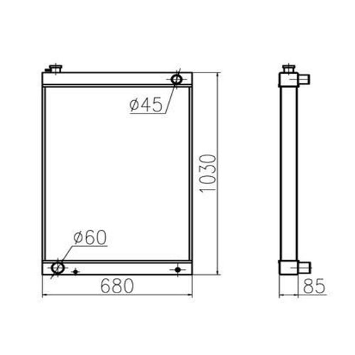 Water Tank Engine Radiator Core  ASSY for YUCHAI Excavator YC230LC-8 - Engine Parts > Cooling System > Engine Radiator from MyMROmarts