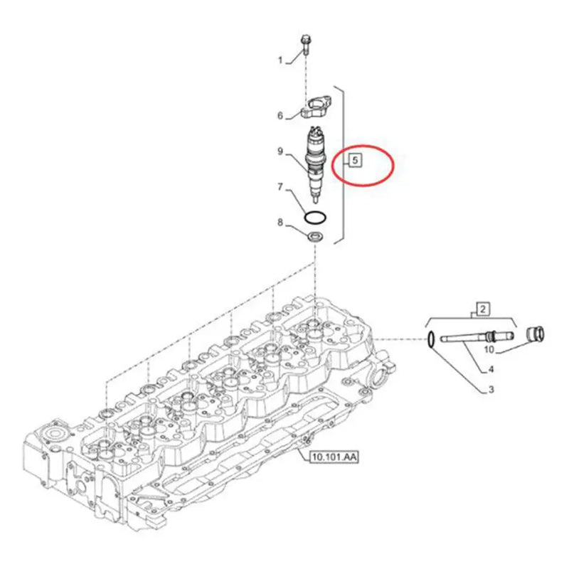Load image into Gallery viewer, Fuel Injector 504128307 for Kobelco Engine F4HFE413P A001 F4HFE613D B006 from MyMROmarts
