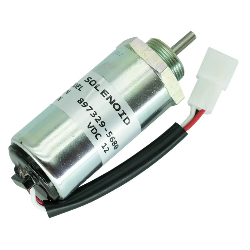 Load image into Gallery viewer, Fuel Shutoff Solenoid 8973295680 for Hitachi EX27U EX35 EX50U EX55 ZX55UR John Deere 35ZTS 50C 27C 50ZTS 27ZTS 35C Sumitomo SH55 Isuzu 3LB1 3LD1 3LD2 4LB1 4LE1 from MyMROmarts
