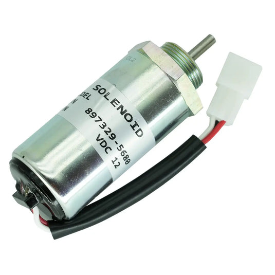 Fuel Shutoff Solenoid 8973295680 for Hitachi EX27U EX35 EX50U EX55 ZX55UR John Deere 35ZTS 50C 27C 50ZTS 27ZTS 35C Sumitomo SH55 Isuzu 3LB1 3LD1 3LD2 4LB1 4LE1 from MyMROmarts