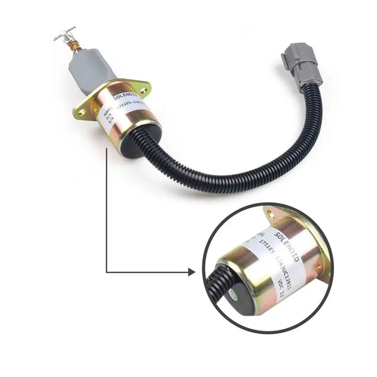Fuel Solenoid 129953-77811 1751ES-12A3UC12B1S SA-4673-S for Hyundai R55-7 R60-5 Volvo EC55 ECR88 Yanmar Vio55 Vio75 Engine 4TNV94 4TNE94L 4TNV98 - Electrical Parts > Solenoid Valve > Fuel Control Solenoid Valve from  My Store