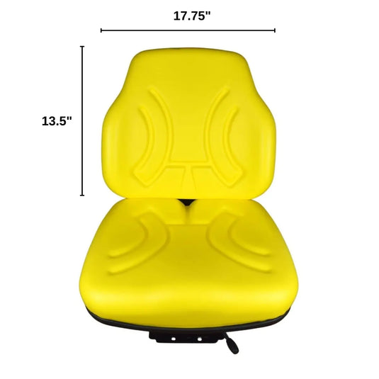 Heavy Duty Suspension Tractor Seat for John Deere 5045E 5055E 5065E 5075E with 2 Prong Seat Safety Switch - Body Parts > Other Cab Parts > Seat from MyMROmarts