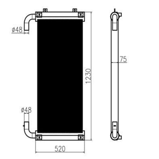 Hydraulic Oil Cooler for Hitachi Excavator ZX360-3 Isuzu Engine 6HK1 - Engine Parts > Cooling System > Oil Cooler from MyMROmarts