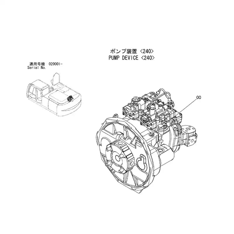 Load image into Gallery viewer, HPV118HW Hydraulic Main Pump Assembly 9257348 for Hitachi ZX240-3 ZX250-3 John Deere 240DLC Excavator - Hydraulic Parts > Hydraulic Pump from MyMROmarts
