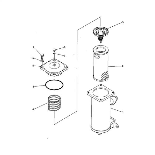 Hydraulic Filter 175-60-27380 For Komatsu Excavator PC100-1 PC100-2 PC100-3 from MyMROmarts
