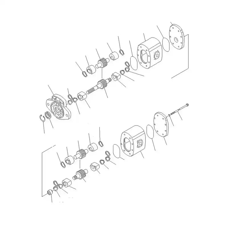 Afbeelding laden in Galerijviewer, Hydraulic Gear Pump 23B-60-11100 For Komatsu Grader GD611A-1 GD621A-1 GD621R-1 GD623A-1 GD661A-1 GD521A-1 - Hydraulic Parts > Hydraulic Pump from MyMROmarts
