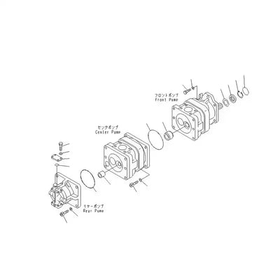 Hydraulic Gear Pump 3EF-60-61111 For Komatsu FD200-6 FD250Z-6 - Hydraulic Parts > Hydraulic Pump from MyMROmarts