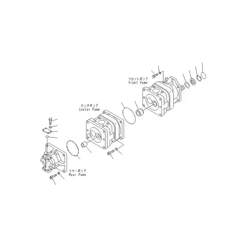 Laden Sie das Bild in Galerie -Viewer, Hydraulic Gear Pump 3EF-60-61111 For Komatsu FD200-6 FD250Z-6 - Hydraulic Parts > Hydraulic Pump from MyMROmarts
